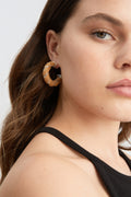 Abbie Raffia Hoops