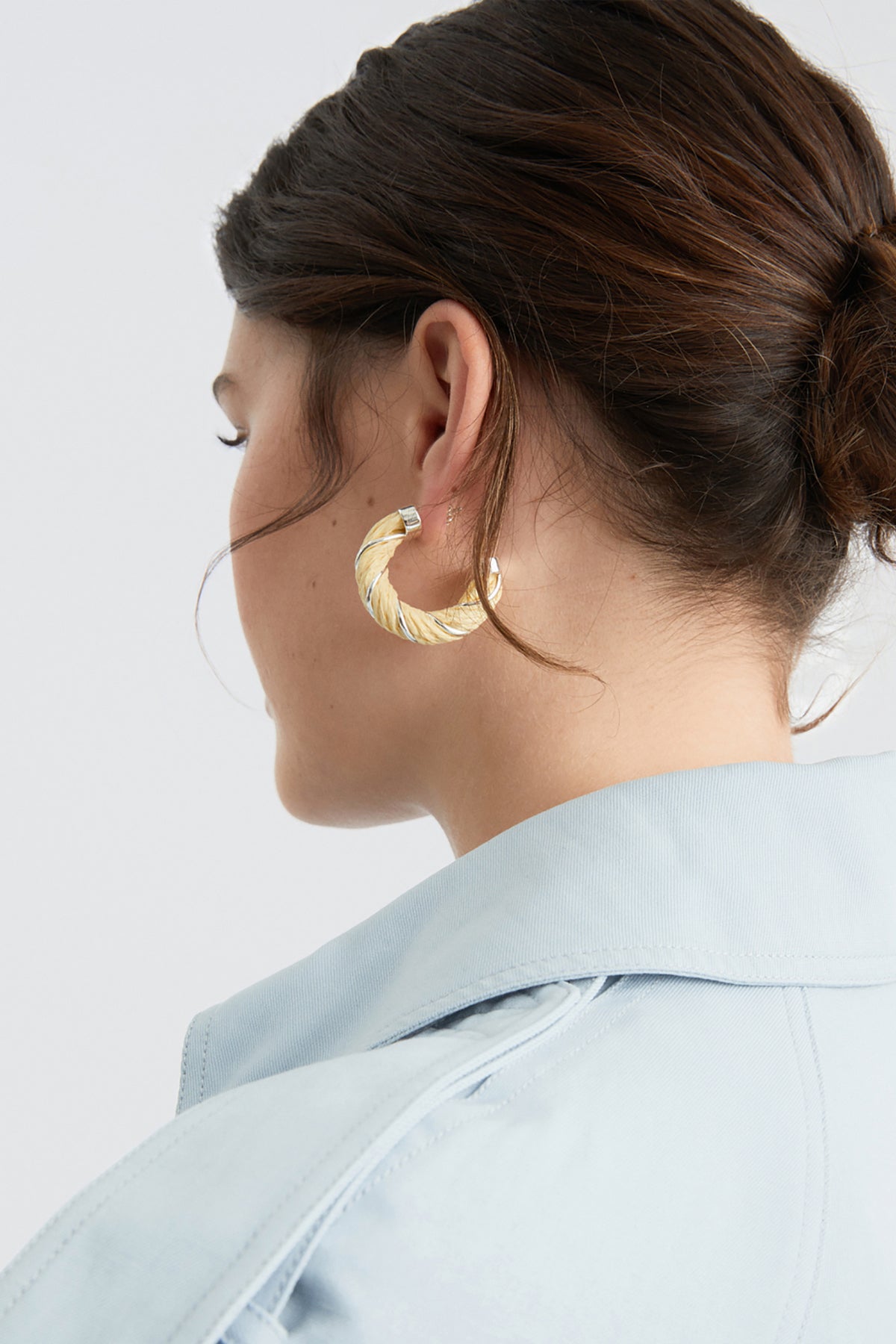 Abbie Raffia Hoops
