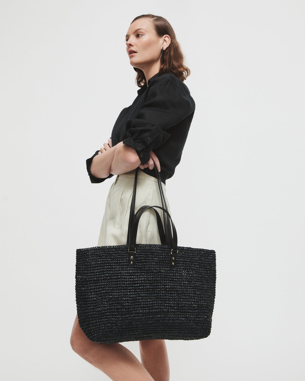 Raffia Crochet Tote Bag