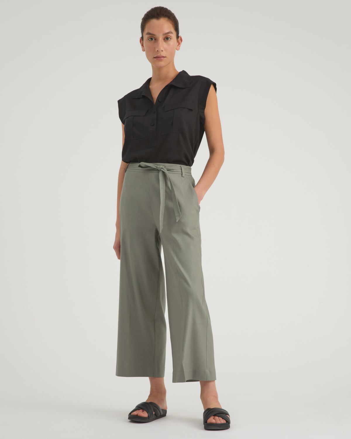 Stretch Linen Culotte