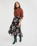 Lily Print Slip Skirt