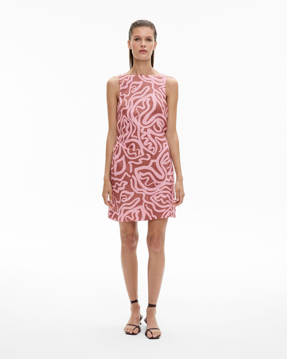 Boat Neck Mini Dress