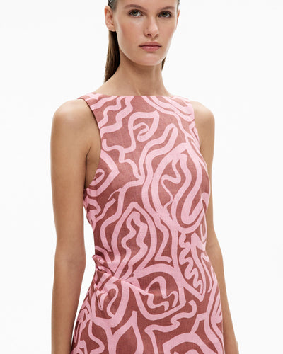 Boat Neck Mini Dress