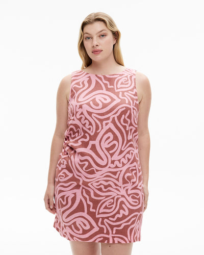 Boat Neck Mini Dress