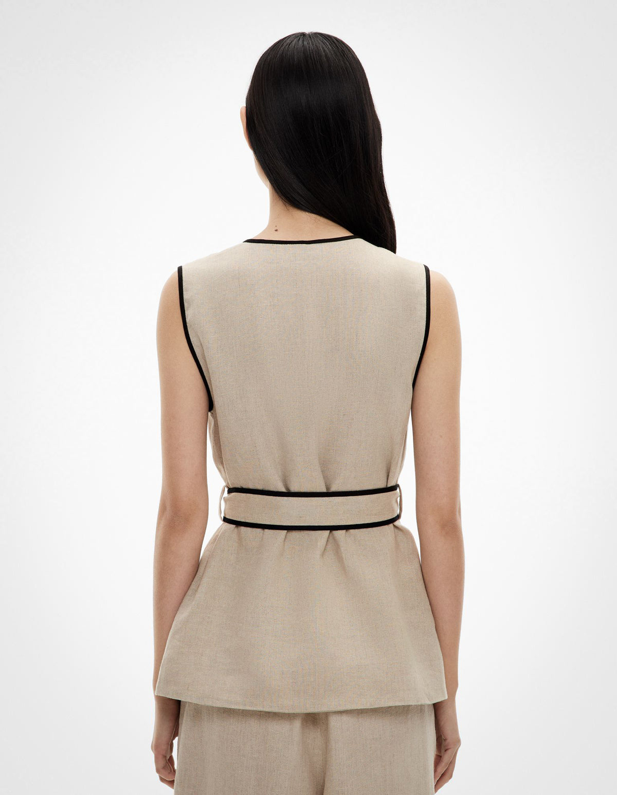 Contrast Tie Shirt