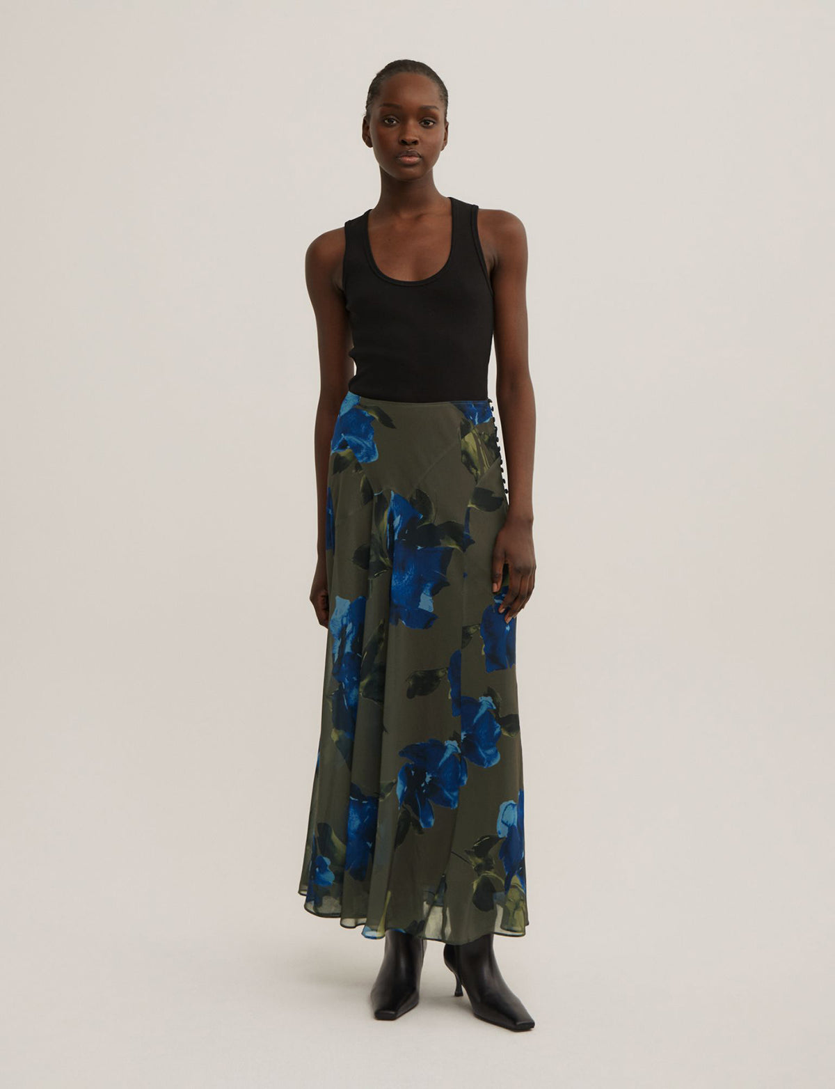 Basque Maxi Skirt