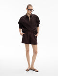Pull On Linen Shorts