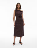 Twist Asymmetric Midi Dress