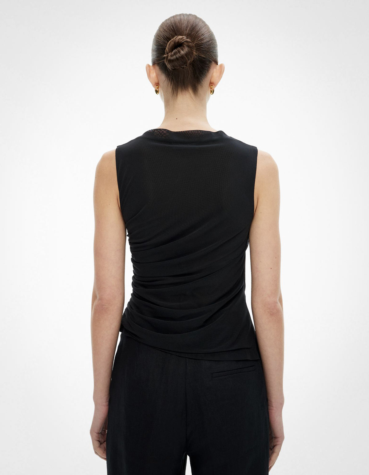 Mesh Drape Tank Top