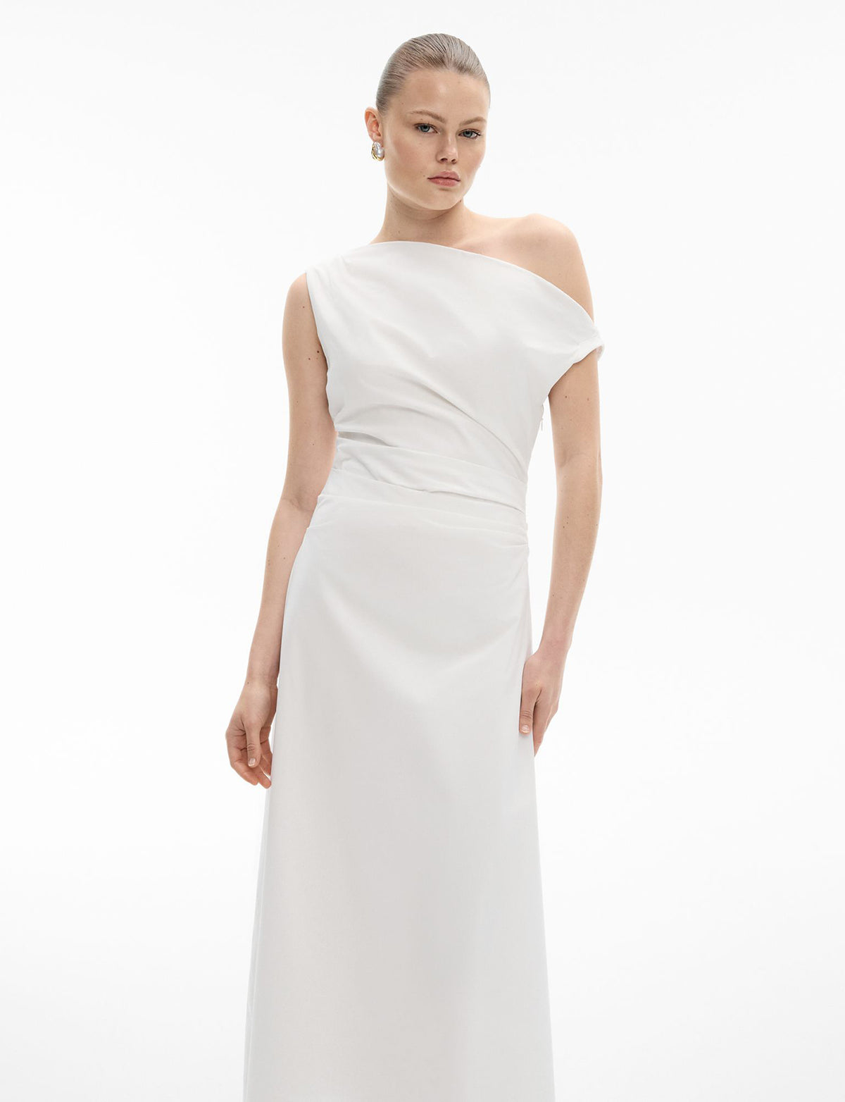 Asymmetric Shoulder Dress