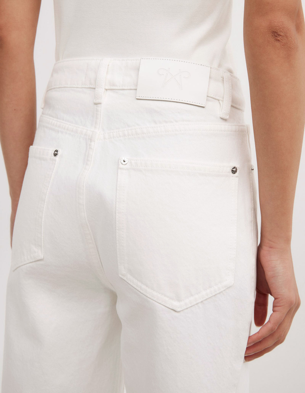 Angled Seam Denim Jeans