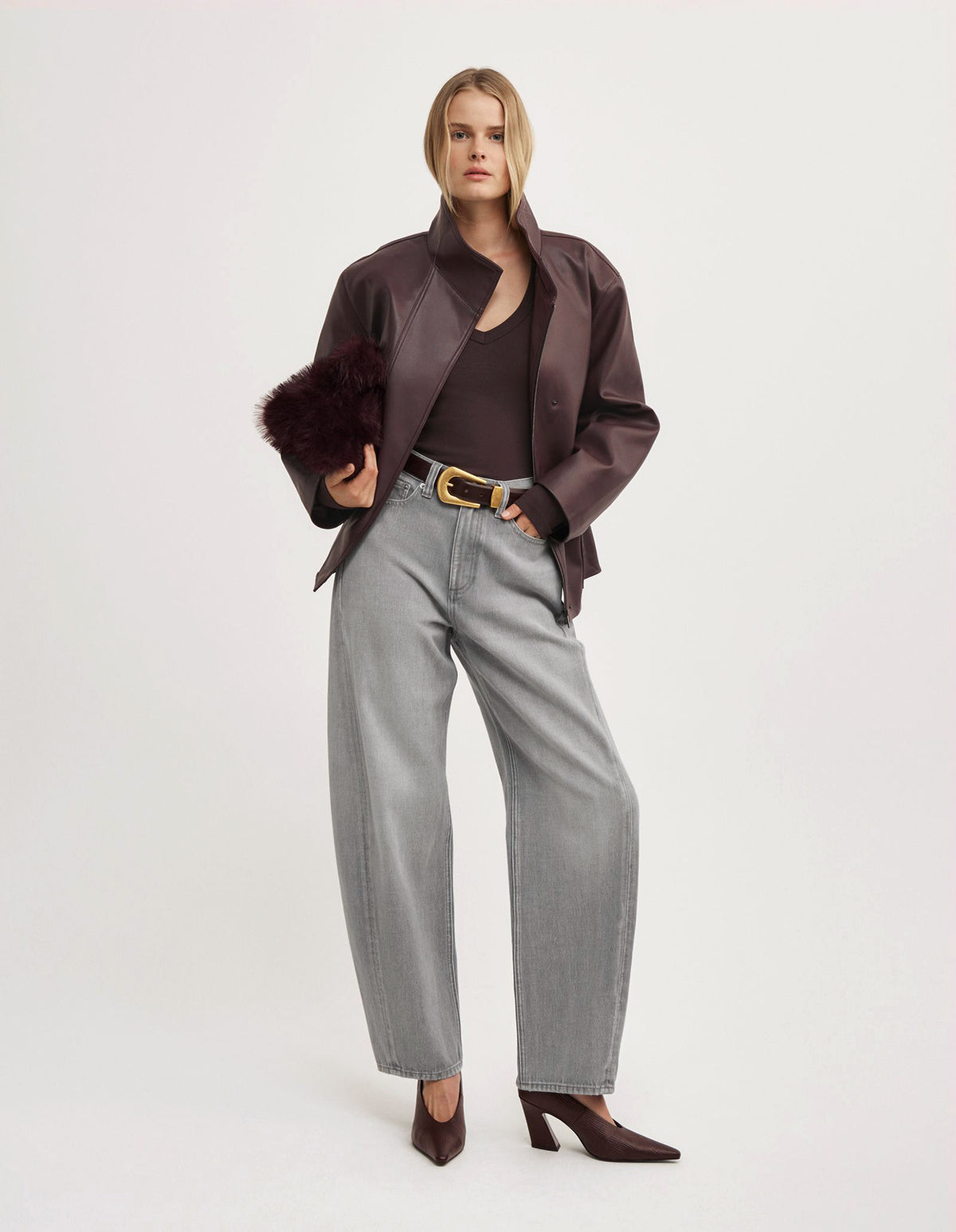 V-Neck Long Sleeve Top