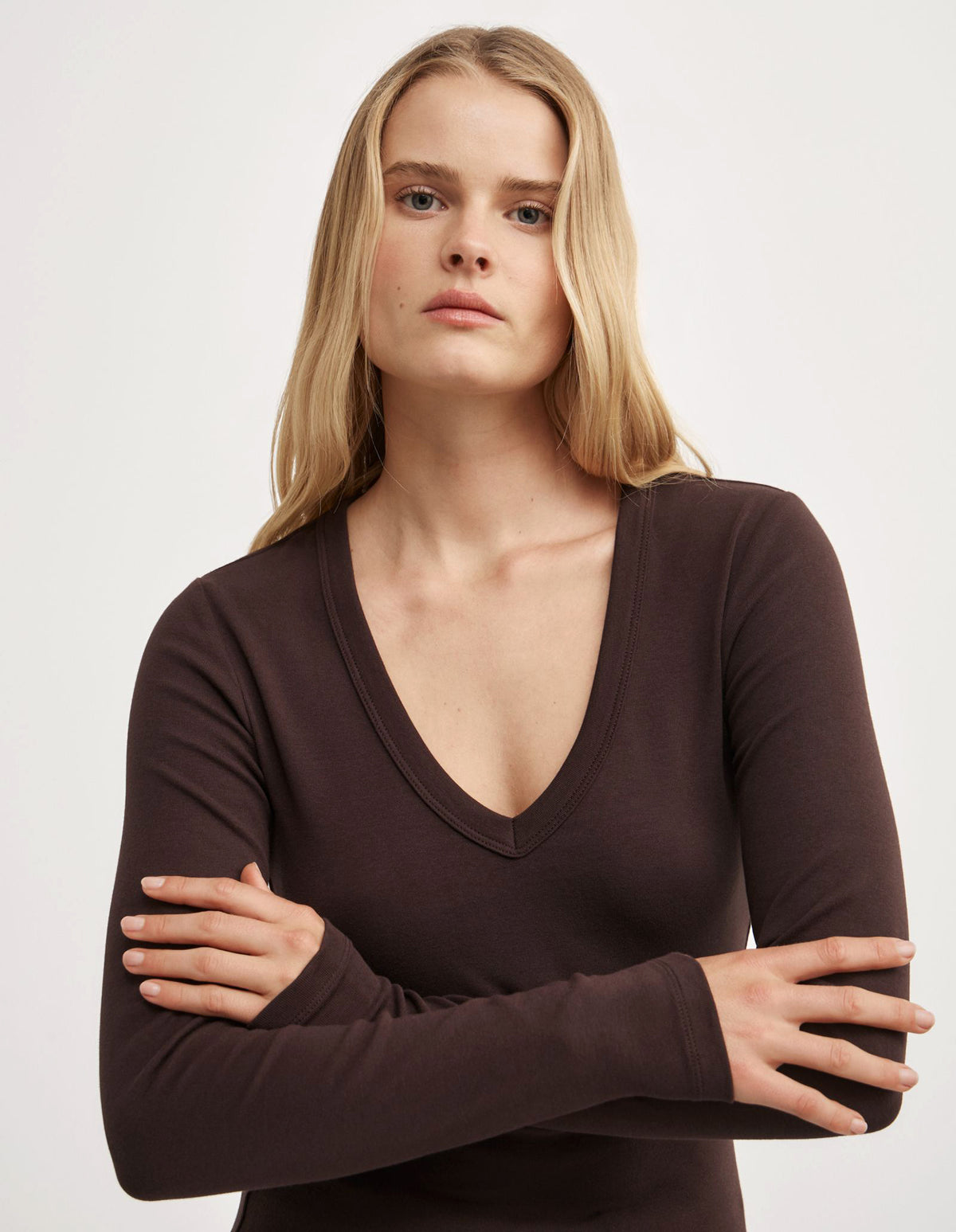 V-Neck Long Sleeve Top