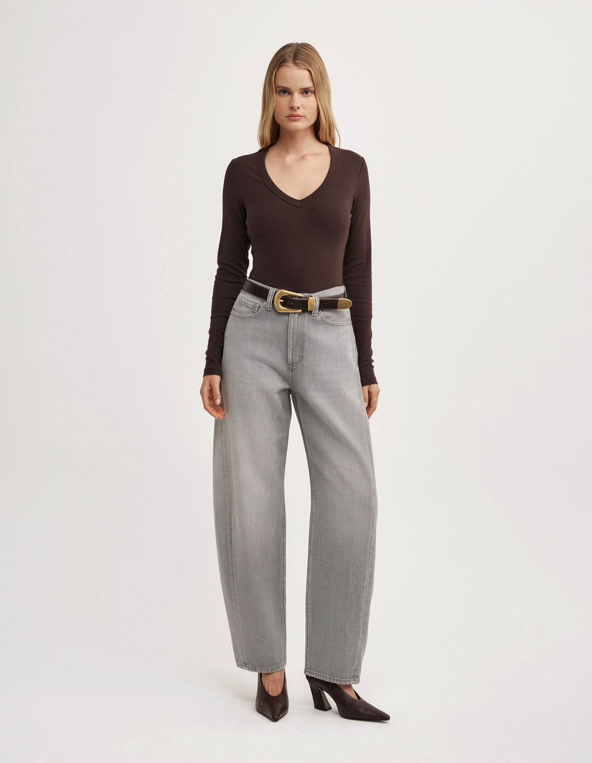 V-Neck Long Sleeve Top