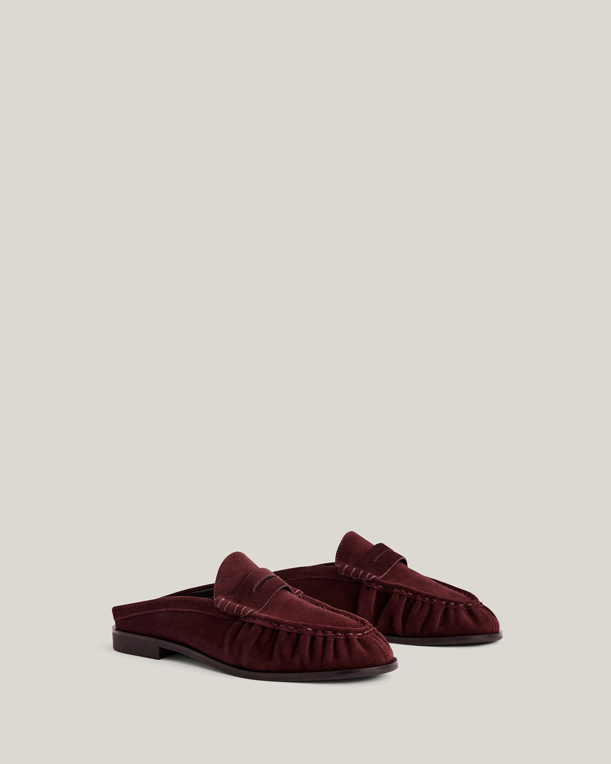 Zoe Suede Mule Loafers