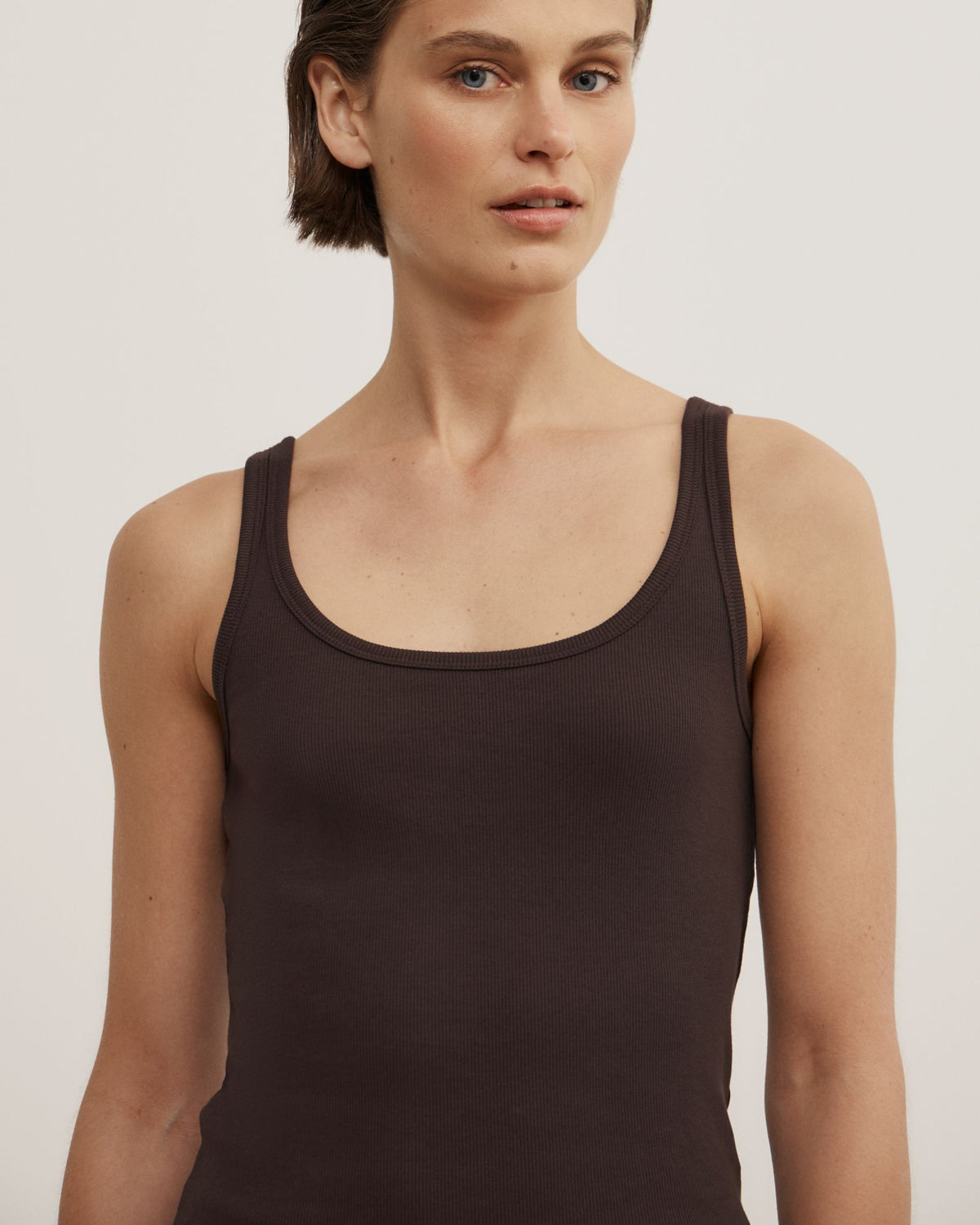 Fine Scoop Neck Tank