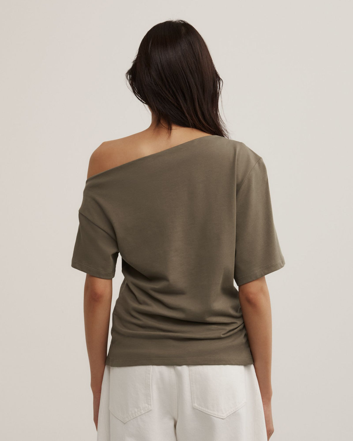 Ruched Asymmetric T-Shirt