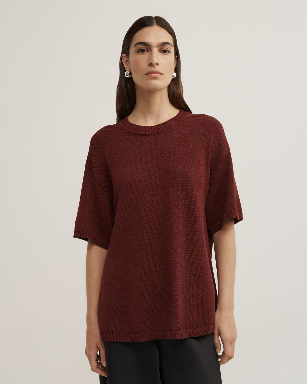 Relaxed Knit T-Shirt