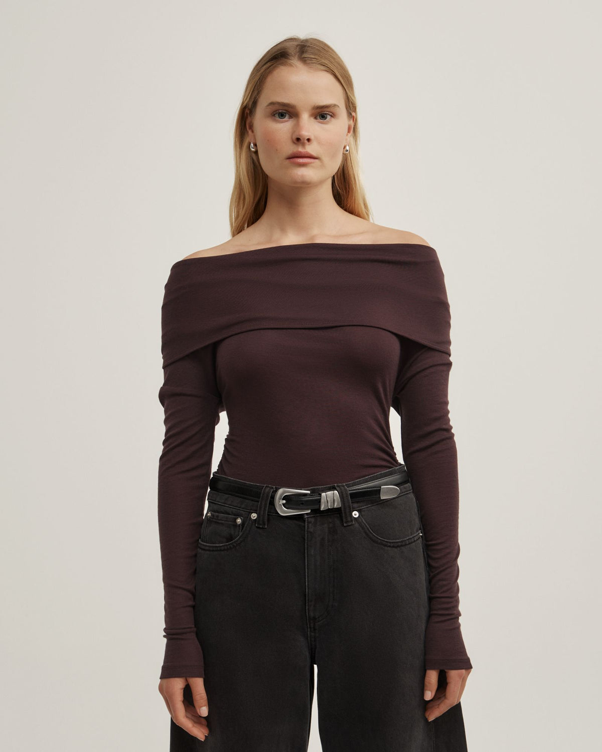 Off Shoulder Long-Sleeve Top