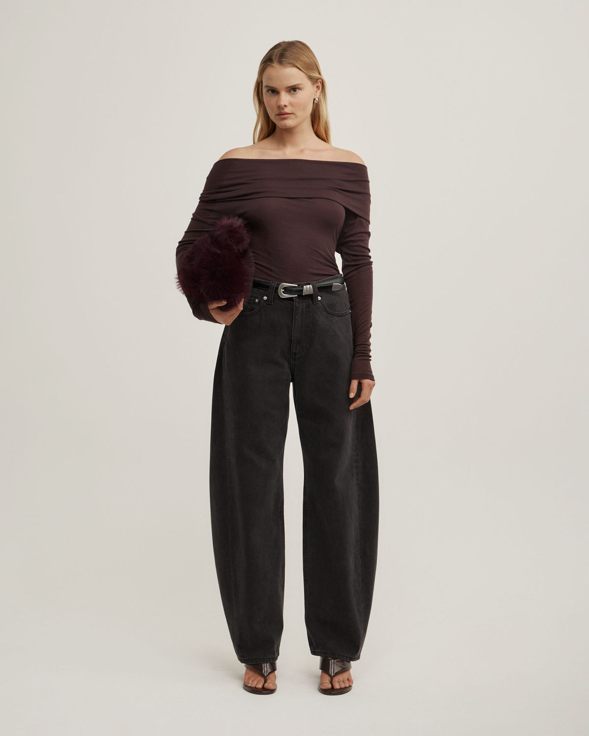 Off Shoulder Long-Sleeve Top