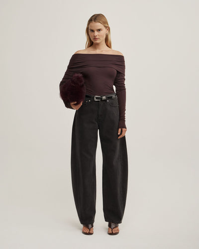 Off Shoulder Long-Sleeve Top