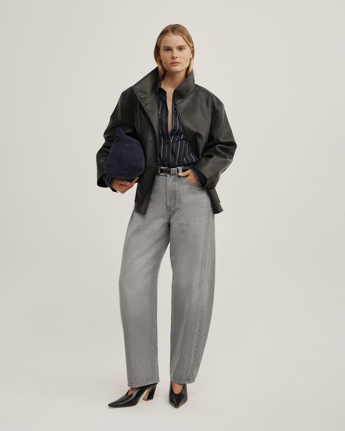 Tie Back Pinstripe Shirt