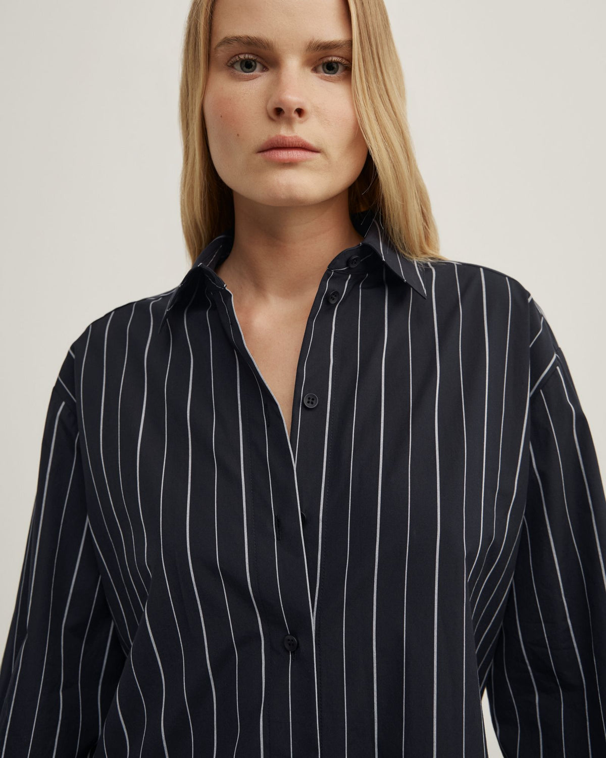 Tie Back Pinstripe Shirt