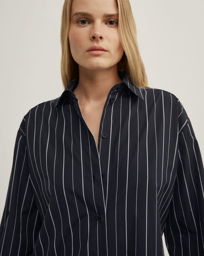 Tie Back Pinstripe Shirt