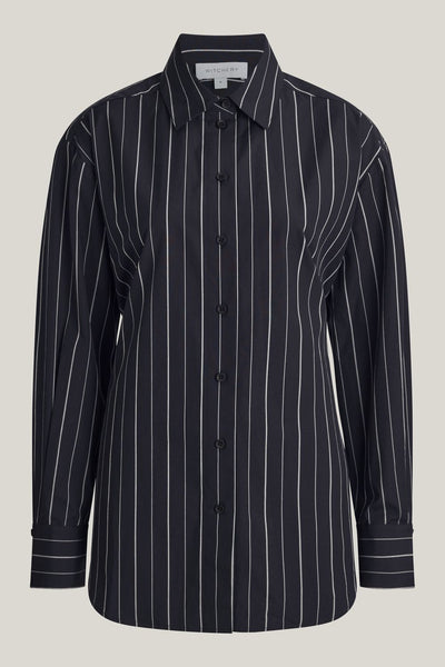 Tie Back Pinstripe Shirt