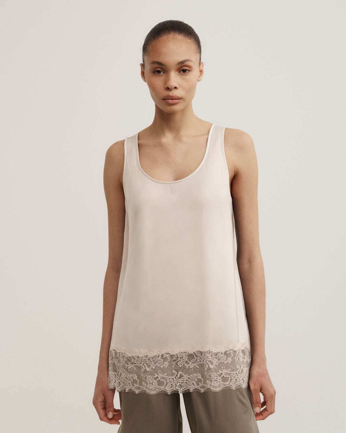 Lace Hem Tank Top