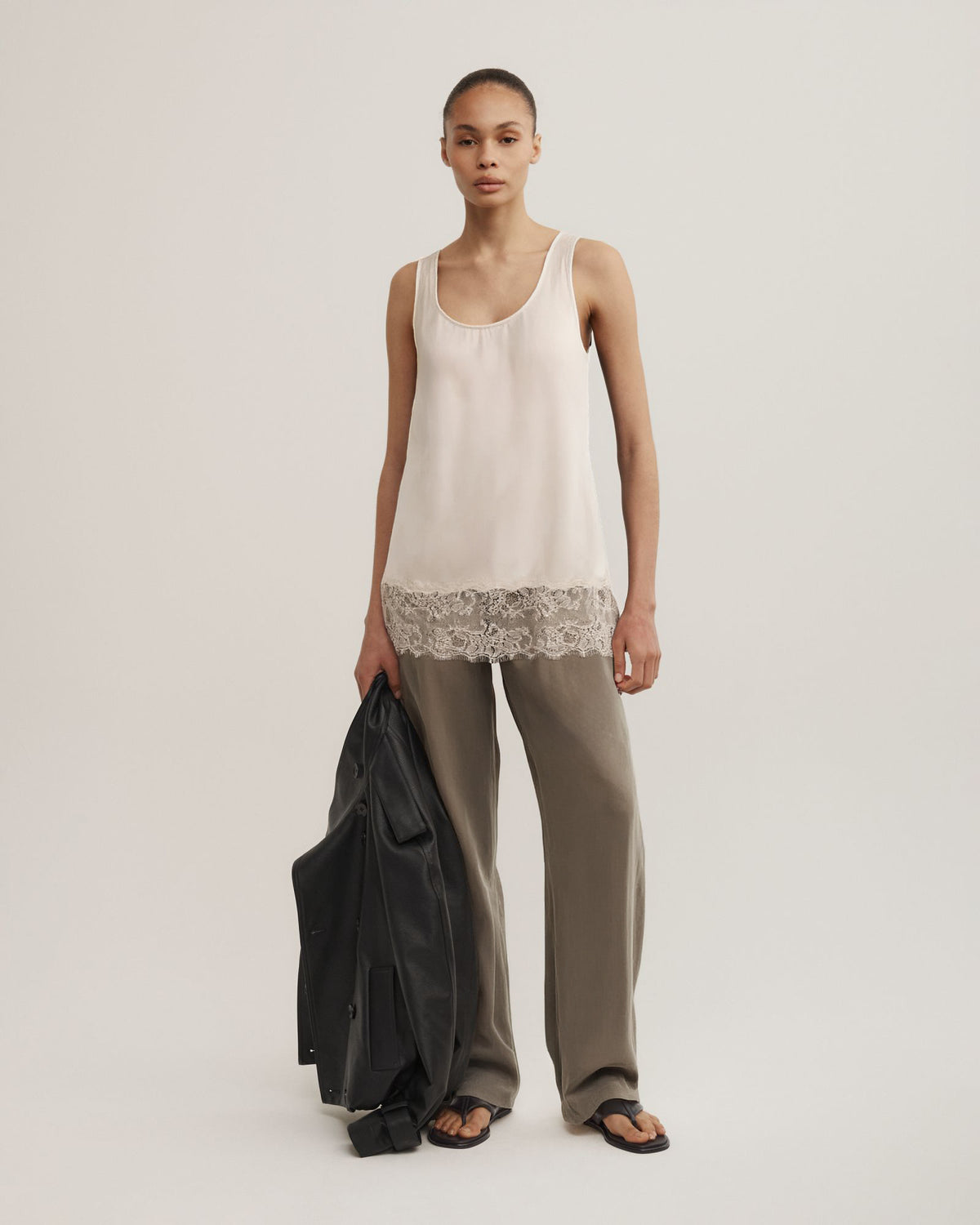 Lace Hem Tank Top