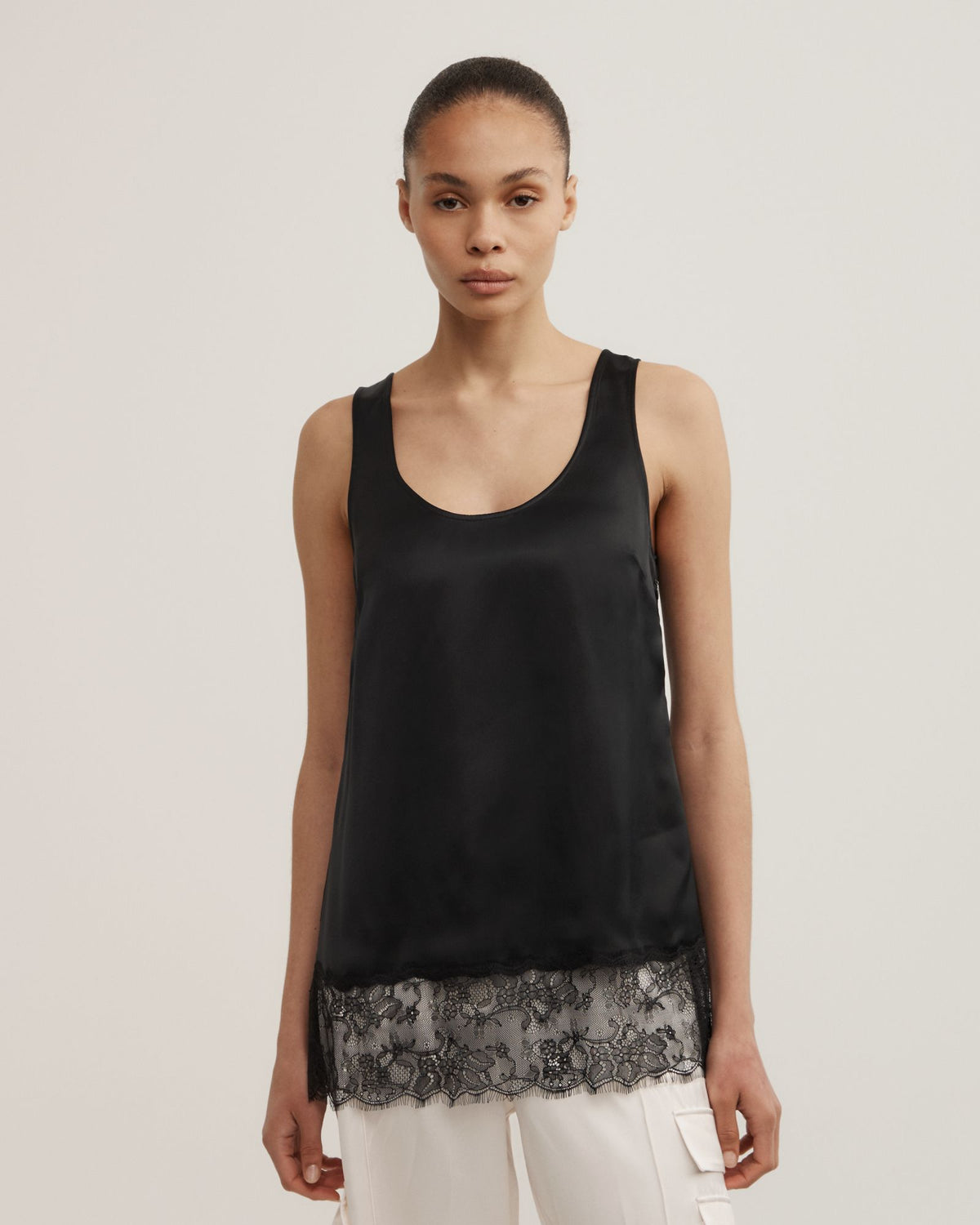 Lace Hem Tank Top