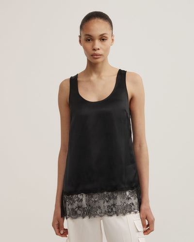 Lace Hem Tank Top