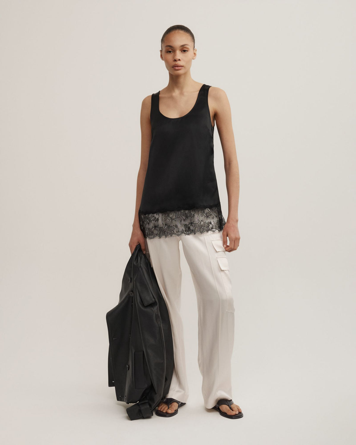 Lace Hem Tank Top