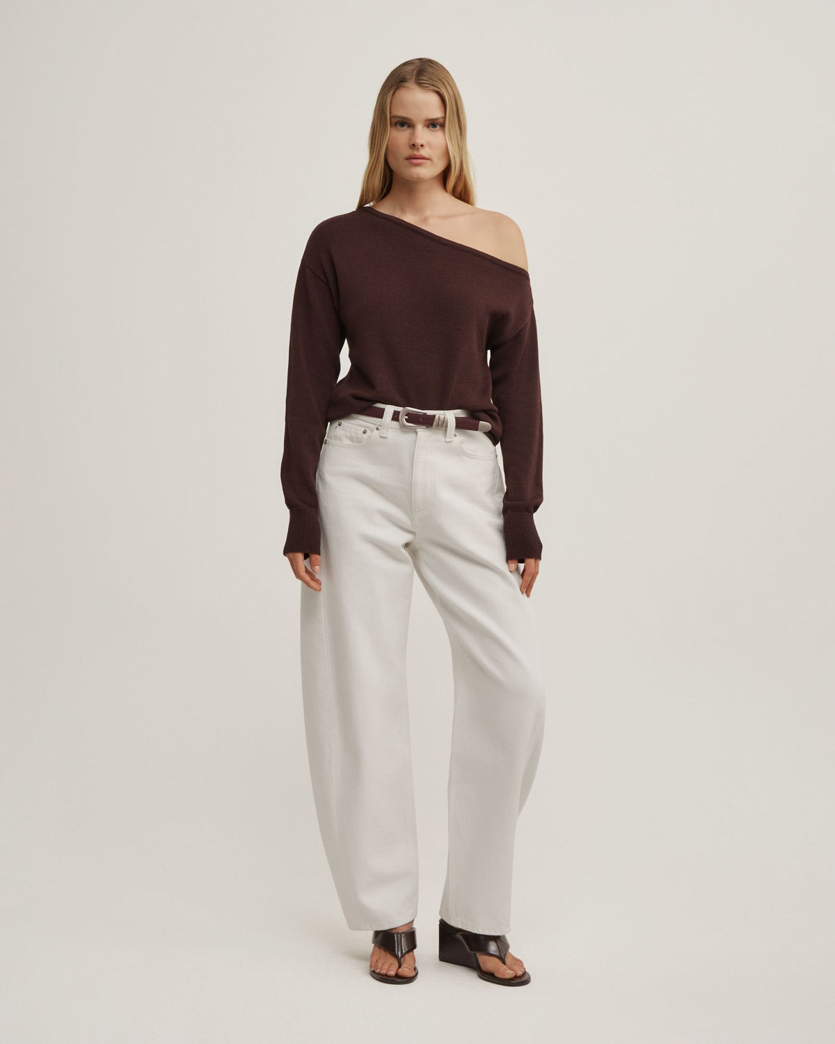 Asymmetric Long-Sleeve Knit