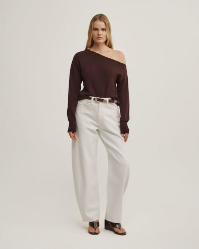 Asymmetric Long-Sleeve Knit