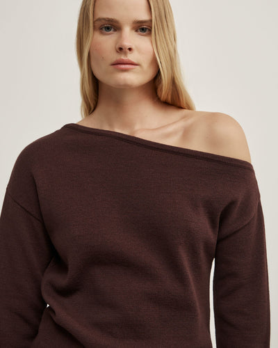 Asymmetric Long-Sleeve Knit