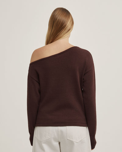 Asymmetric Long-Sleeve Knit