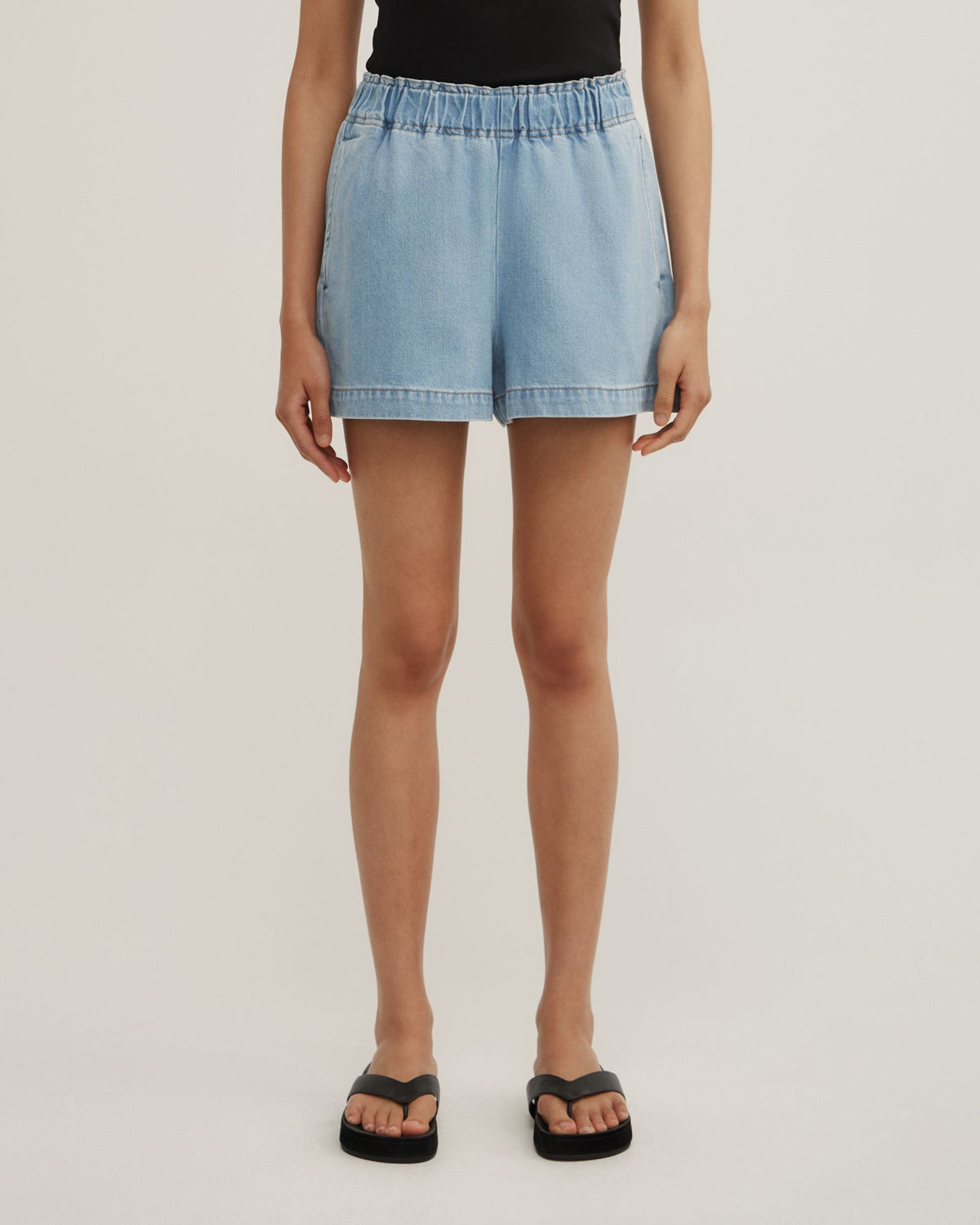 Denim Pull On Shorts