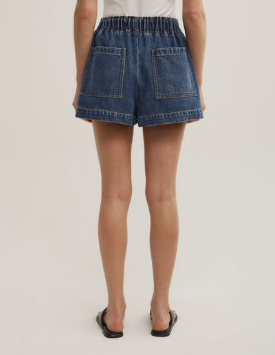 Denim Pull On Short