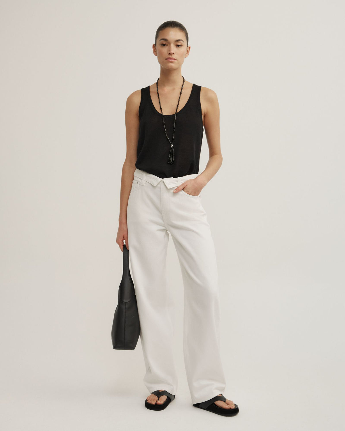 Linen Scoop Knit Tank