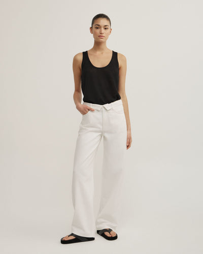Linen Scoop Knit Tank