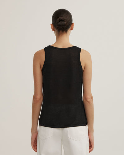 Linen Scoop Knit Tank