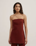 Linen Strapless Top