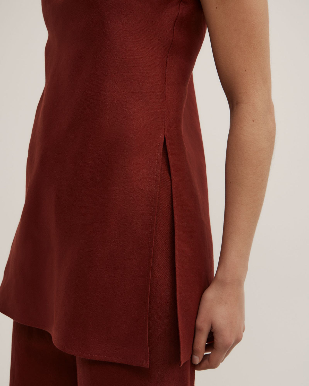 Linen Strapless Top