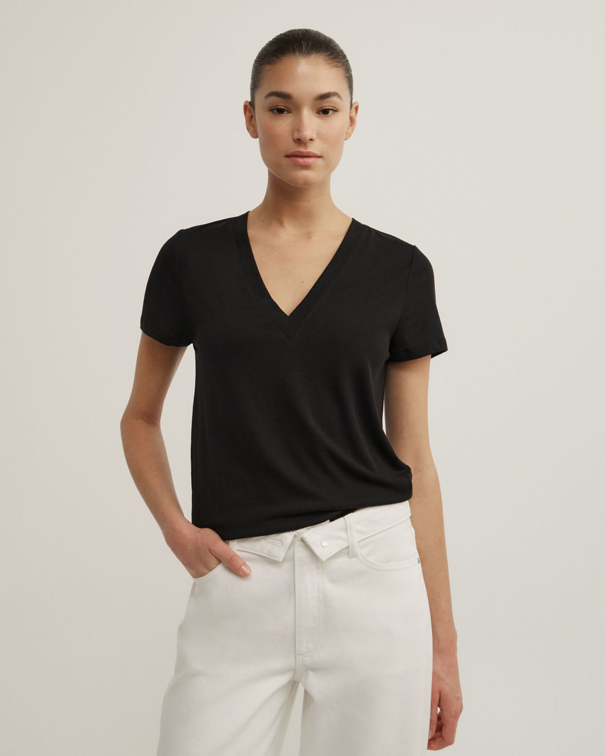Jersey V-Neck T-Shirt