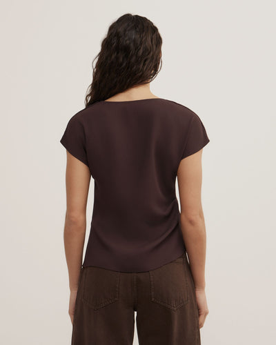 Cowl Neck Crepe Top