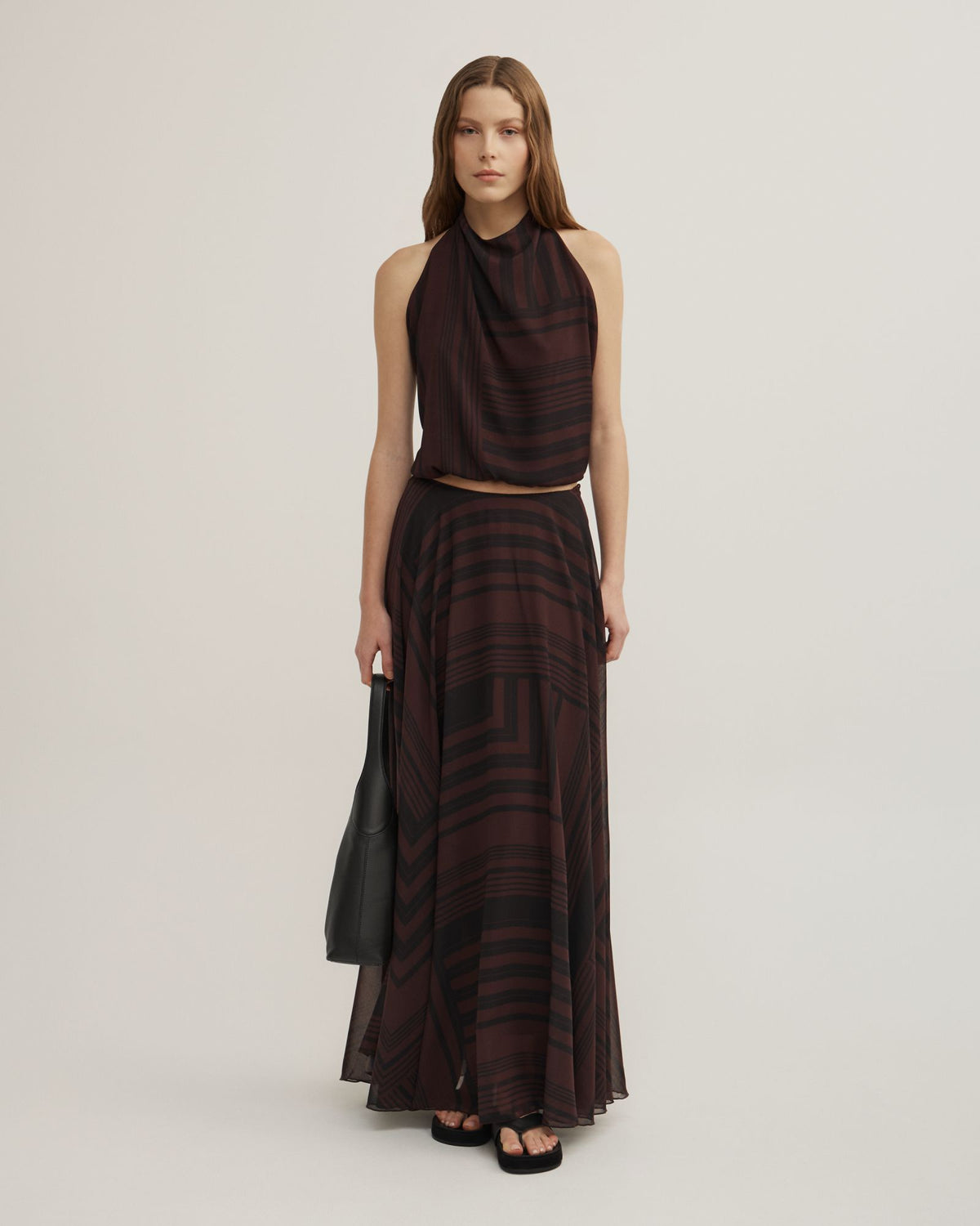High Neck Drape Top