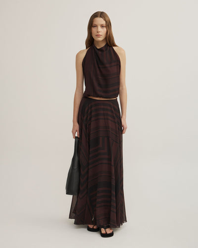 High Neck Drape Top