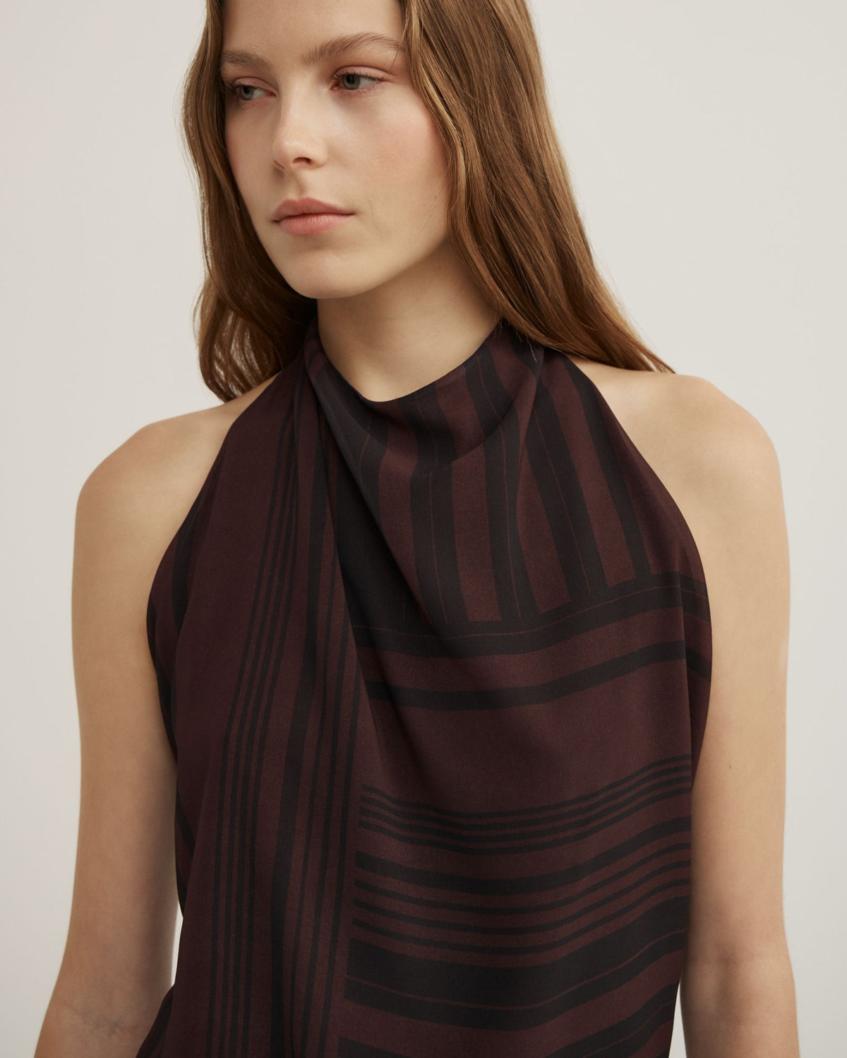 High Neck Drape Top